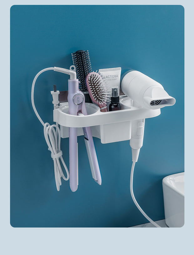 Hands Free Hair Dryer Holder Storage Box Curling Iron Shelf for Bathroom Organizer Storage Rack Bathroom Accessories Set Home